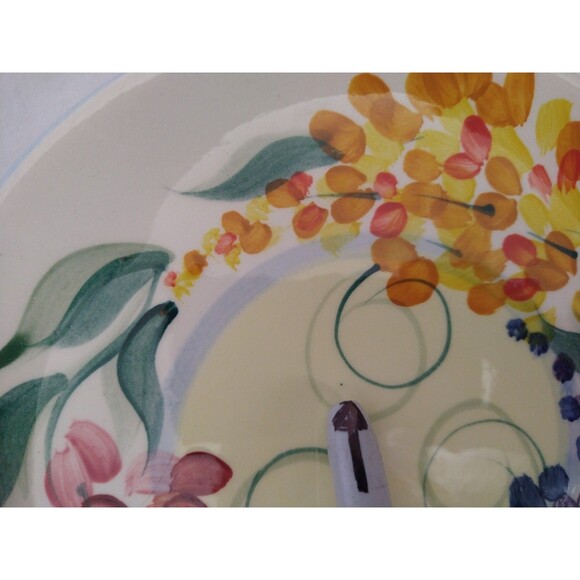 Set Of 2 Gail Pittman 7 1/2" Garden View Salad Dessert Plates Hand Painted 1999 - Picture 4 of 16